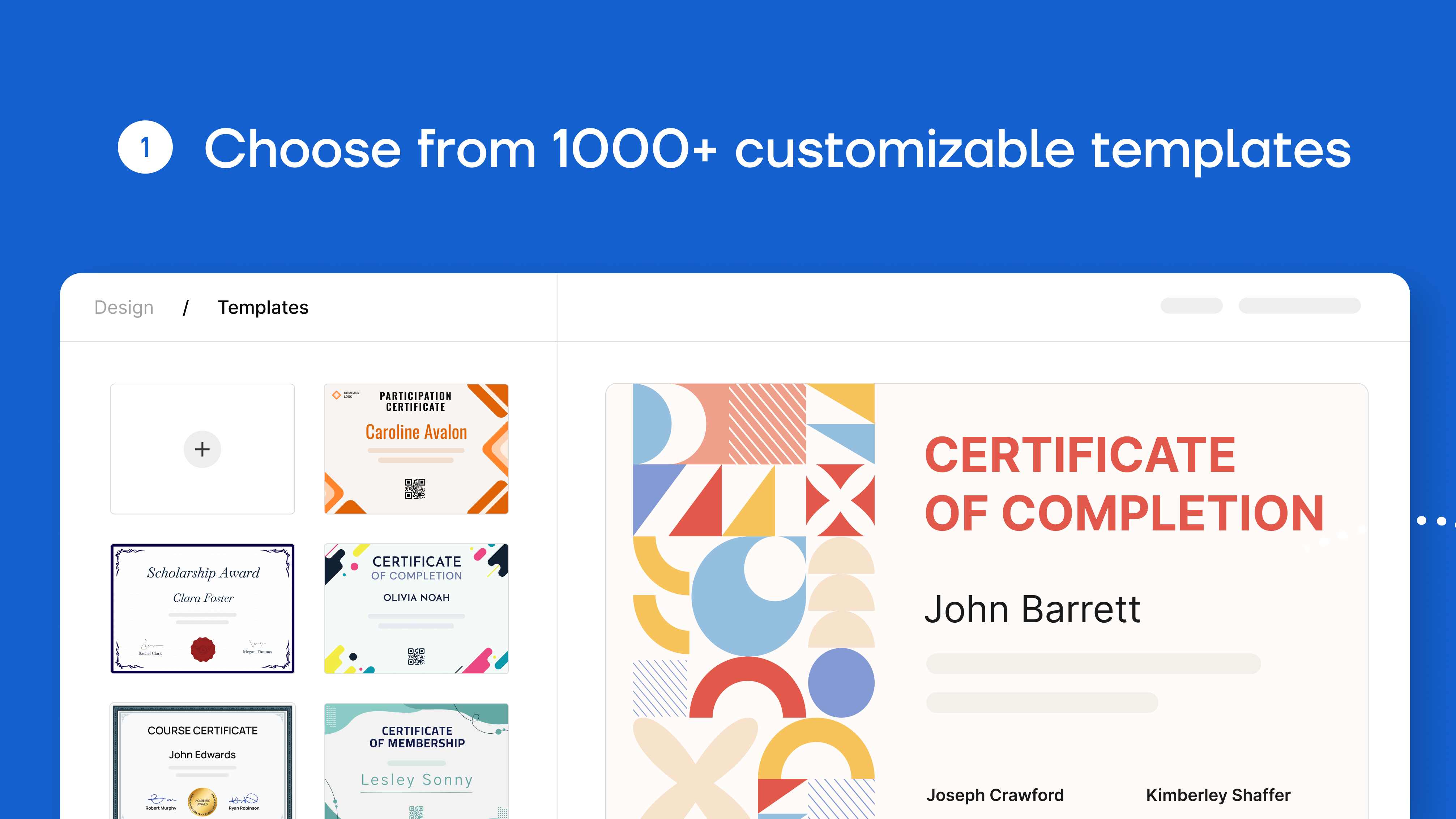Certifier templates